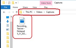 Recordings and screenshots